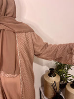 Abaya de Dubaï rose marron