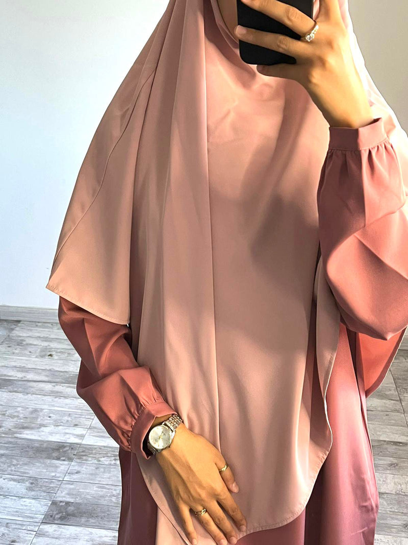 Khimar de Médine rose